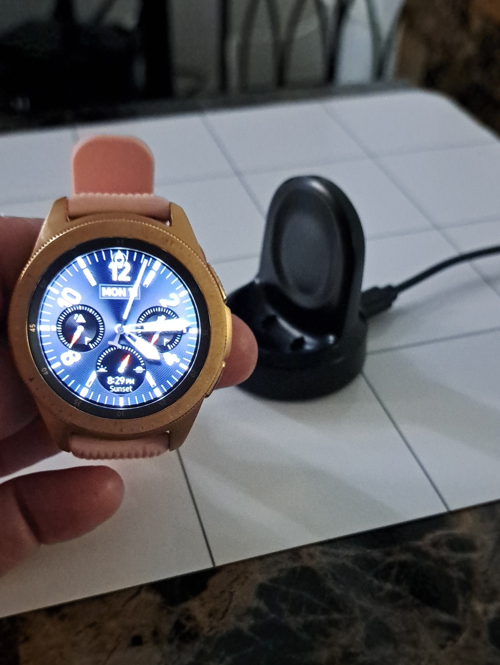 Samsung Galaxy Watch in rose gold finish